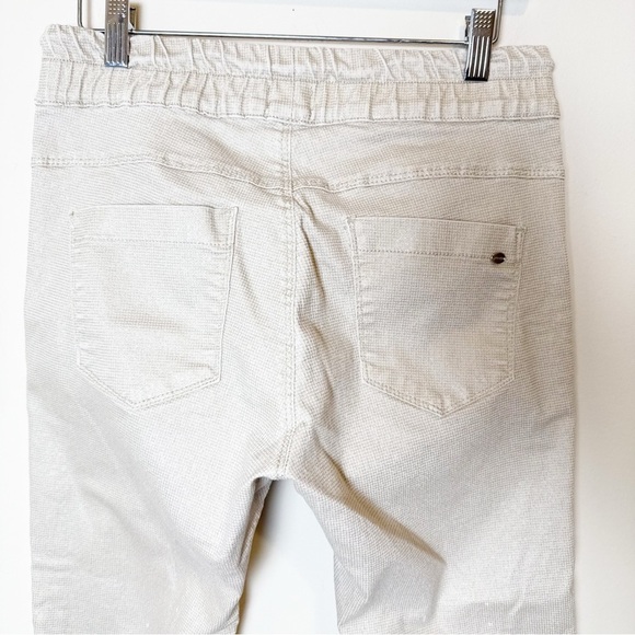 Bevy Flog Shely Metallic Champagne Snake Reptile Print Drawstring Pants 29 - Picture 9 of 13